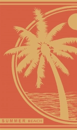 Πετσέτα Θαλάσσης 2 Όψεων Βαμβακερή Βελουτέ 87x165εκ. Ζακάρ 223 DimCol