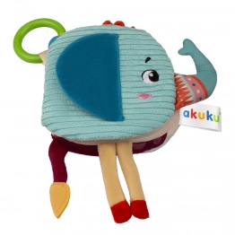 Μαλακό Αισθητηριακό Βιβλιαράκι Ελέφαντας akuku A0672
