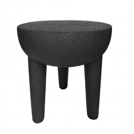 Σκαμπώ Polyresin Μαύρο Δ42,5x46εκ. ESPIEL VOS107