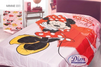 Κουβερλί Διπλής Όψεως Μονό 160x250εκ. Minnie 031 Digital Print Disney Dimcol