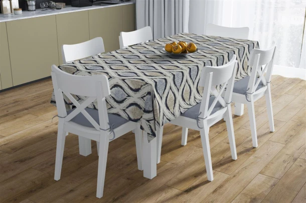 Σετ Τραπεζομάντηλο 140x220εκ. Με Runner 40x220εκ. Αλέκιαστο Polycotton Cyclops 461 Blue DimCol