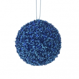 Χριστουγεννιάτικη Μπάλα Foam Μπλε Glitter 6εκ. iliadis 83489