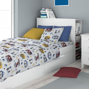 Σετ Σεντόνια 3τμχ Φανελένια Μονά 160x240εκ. Toys 46 Sky Blue DimCol