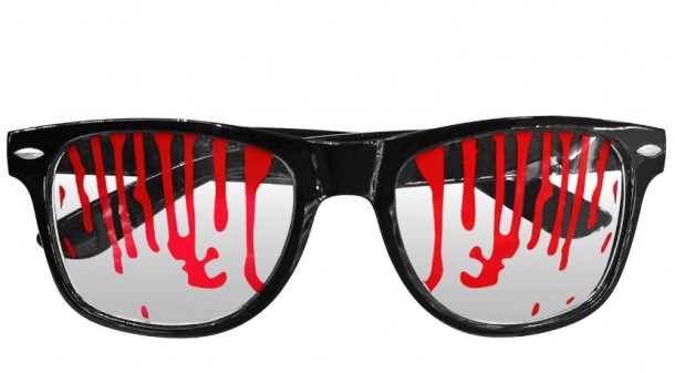 Γυαλιά Αμφίεσης Μαύρα με Αίμα 15x5εκ. Carnavalista 3-2689