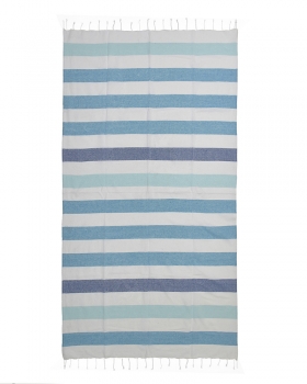 Πετσέτα Θαλάσσης Pestemal Βαμβακερή Μπλε-Λευκή-Γαλάζια 90x180εκ. ble 5-46-509-0031