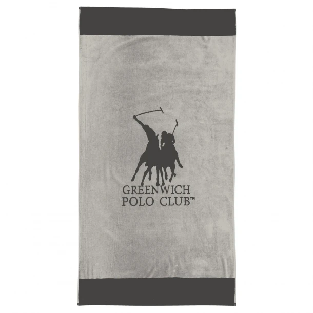 Πετσέτα Θαλάσσης Βαμβακερή 90x170εκ. Essential 4045 Γκρι Greenwich Polo Club
