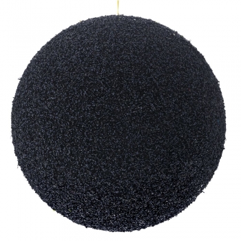 Χριστουγεννιάτικη Μπάλα Polyfoam Glitter Μαύρη 25εκ. iliadis 83563