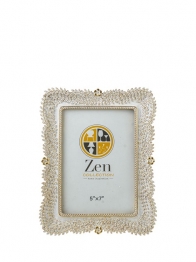 Κορνίζα Polyester Λευκή-Χρυσή 13x18εκ. Zen Collection 25.12.51505