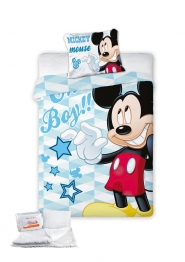 Σετ Κούνιας 4τμχ Βαμβακερό Mickey 582 Digital Print 100x135εκ. Disney DimCol