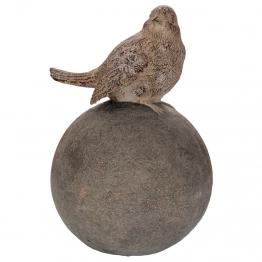Διακοσμητικό Πουλάκι Κεραμικό Σε Μπάλα Γκρι 16x17x24εκ. iliadis 89447