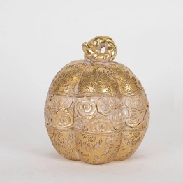 Διακοσμητική Κολοκύθα Κεραμική Χρυσή-Γκρι 15,5x15x17εκ. ESTHETI 752-28568