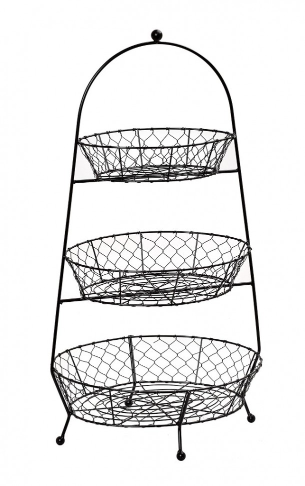 Φρουτιέρα 3όροφη Μεταλλική 34x26x65εκ. ESPIEL TAK227