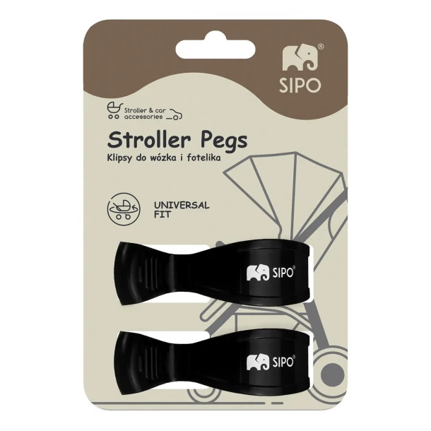 Σετ Κλιπ Πολυλειτουργικά Για Το Καρότσι Black Sipo SIP-SCA-20BL