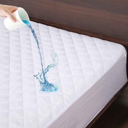Επίστρωμα Καπιτονέ Αδιάβροχο Microfiber Μονό  90x200+35εκ. Λευκό