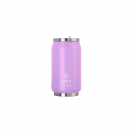 Θερμός-Ποτήρι Ανοξείδωτο Με Καλαμάκι Lavender Purple Save The Aegean Estia 300ml-7x14εκ. 01-16715