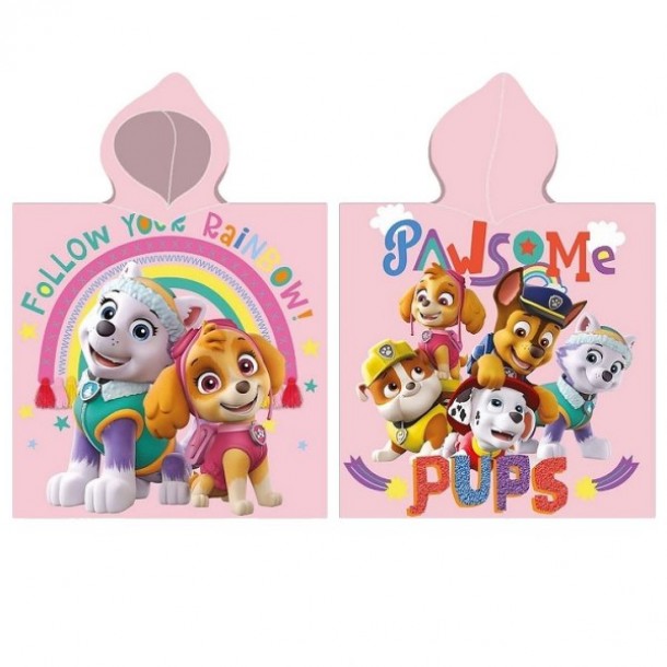 Πόντσο Microfiber 50x100εκ. Paw Patrol Ροζ 42-3235