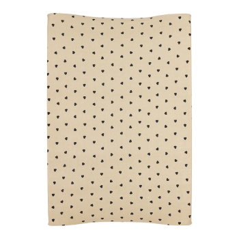 Κάλυμμα Αλλαξιέρας Βαμβακερό Sweet Heart Soft Sand/Black Meyco MEY-106.225.CT.01A