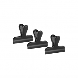 Κλιπ Για Σακούλες Τροφίμων Σετ 3τμχ Μαύρο 7,7x6x3,5εκ. Estia 01-34009