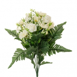 Μπουκέτο Με Μαργαρίτες-Τριαντάφυλλα  Λευκό iliadis 35εκ. 85525