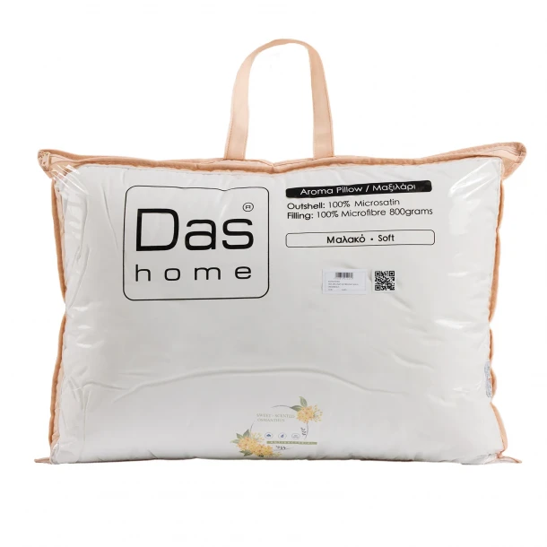 Μαξιλάρι Ύπνου Αρωματικό Osmanthus 50x70εκ. Polyester Μαλακής Σκληρότητας 1425 Λευκό Das Home