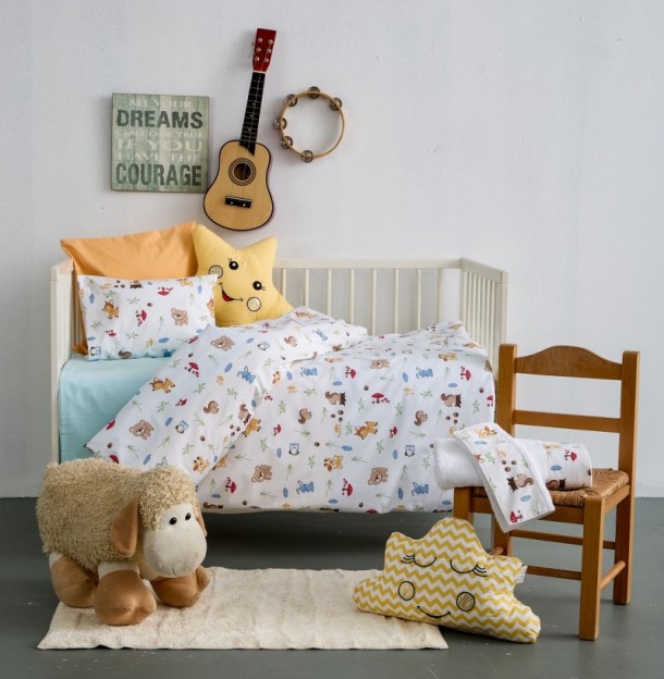 Σετ Σεντόνια Βαμβακερά Λίκνου 75x110εκ. Alfie Blue SBaby