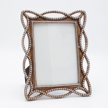 Κορνίζα Polyresin Με Πέρλες Μπρονζέ 15x20εκ. ESTHETI 815-00068