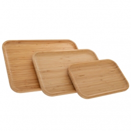 Δίσκος Σερβιρίσματος Σετ 3τμχ Bamboo Καφέ 30x20εκ./36x24εκ./40x30εκ. iliadis 90240