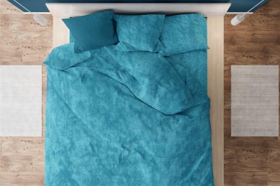 Παπλωματοθήκη Βαμβακερή Υπέρδιπλη 220x240εκ. Premium Shadow 620 Turquoise DimCol