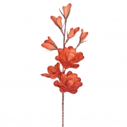 Κλαδί Με Λουλούδια Πορτοκαλί Art Et Lumiere 80εκ. 10203