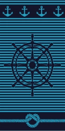 Πετσέτα Θαλάσσης 2 Όψεων Βαμβακερή Βελουτέ 87x165εκ. Ζακάρ 228 Dimcol