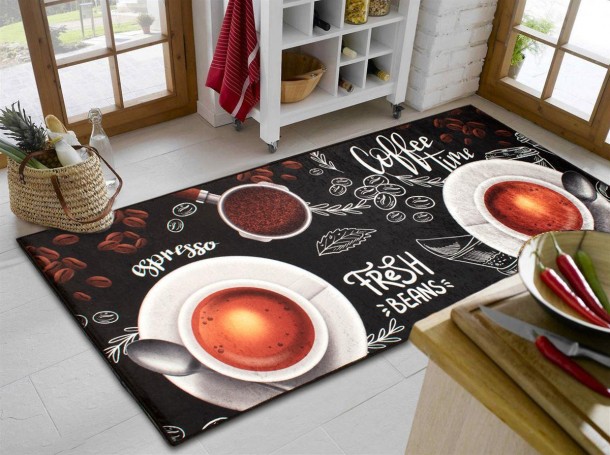 Χαλάκι Κουζίνας Polyester 80x200εκ. Espresso 266 DimCol