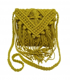 Τσάντα Macrame Yellow 20x25εκ. Komvos Home 7012286-2