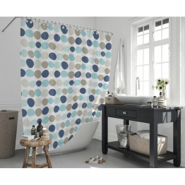 Κουρτίνα Μπάνιου Polyester Πολύχρωμη Dot Point 180x200εκ. Max Home BTLJK005706