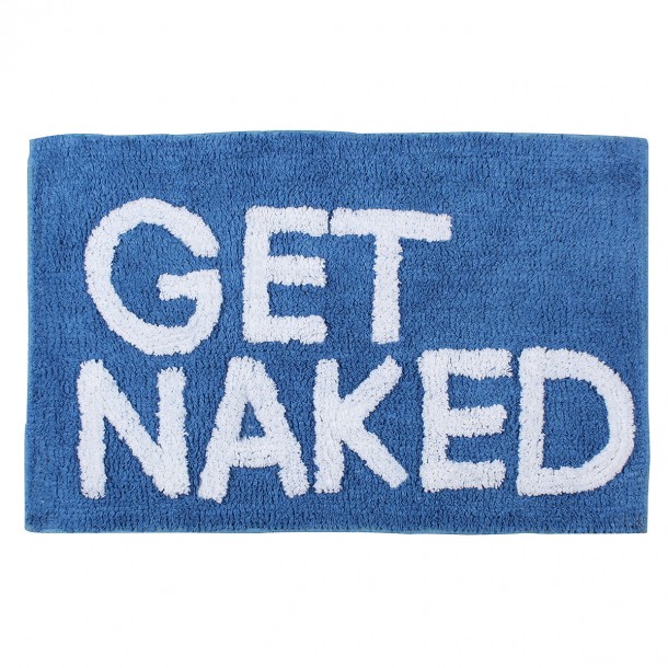 Ταπέτο Μπάνιου Βαμβακερό Μπλε Get Naked Estia 50x80εκ. 02-7263