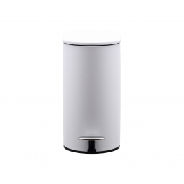 Καλάθι Απορριμμάτων Μεταλλικό Soft Close Mat White 5lt-13,8x28,4x30,5εκ. Slim Estia 02-14575