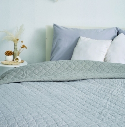 Κουβερλί 2 Όψεων Microfiber Υπέρδιπλο 220x240εκ. Molly Silver SB HOME