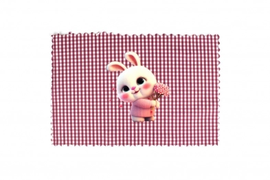 Σουπλά Παιδικό Polyester 35x50εκ. Cute Bunny 37 Μπορντώ DimCol