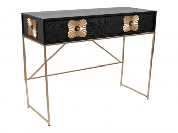 Κονσόλα Mdf Μαύρη-Χρυσή 100x39x77εκ. Zen Collection 24.39.51289