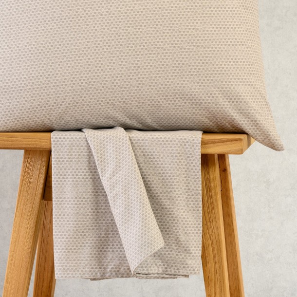 Σετ Σεντόνι Με 1 Μαξιλαροθήκη Βαμβακερό Ημίδιπλο Με Λάστιχο 120x200+32εκ. Luca Grey Ultra Line Mini Melinen 20005551