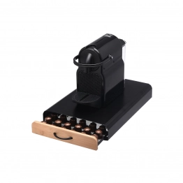 Βάση Για Κάψουλες Καφέ Espresso Μεταλλική-Bamboo Μαύρη Essentials Estia 26x39x6εκ. 01-19884