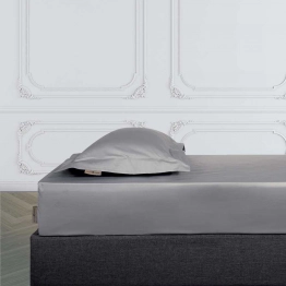 Σεντόνι Μεμονωμένο Βαμβακοσατέν Υπέρδιπλο Με Λάστιχο 160x200+35εκ. Cozy 2255 Light Grey Greenwich Polo Club