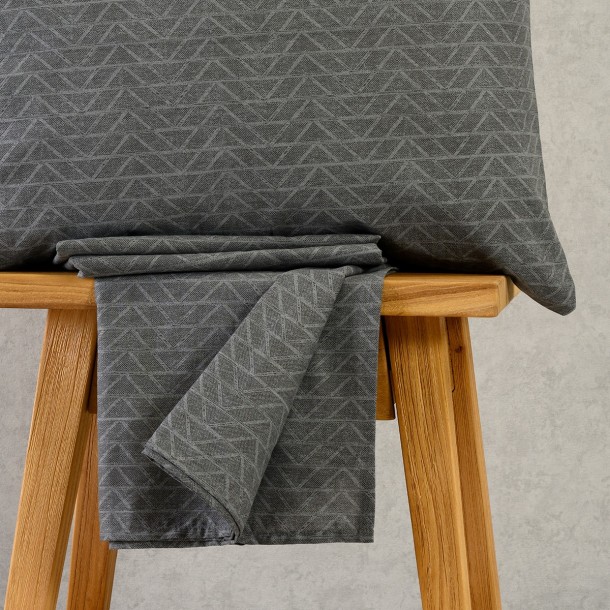 Σετ Σεντόνι Με 2 Μαξιλαροθήκες Βαμβακερό King Με Λάστιχο 180x200+32εκ. Paris Anthracite Ultra Line Mini Melinen 20005574