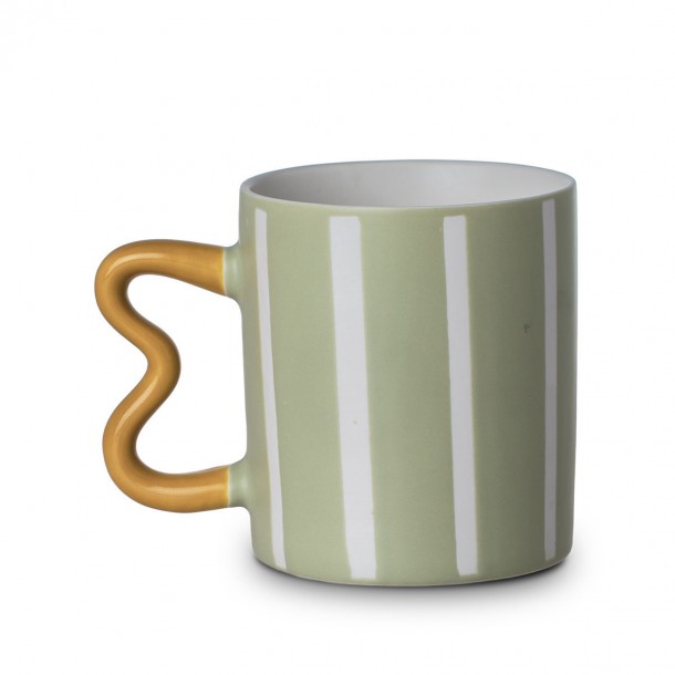 Κούπα New Bone 450ml-8,9x10εκ. Ανοιχτό Πράσινο Jazz Lines Estia 07-35143