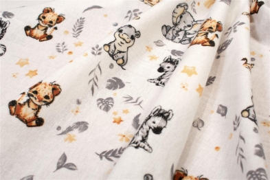 Πάνα Χασές Bebe Φανελένια 80x80εκ. Savanna 36 White-Grey DimCol