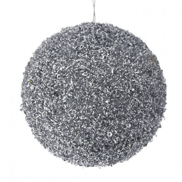 Μπάλα Polyfoam Ασημί Glitter 12εκ. iliadis 83518