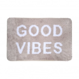 Ταπέτο Μπάνιου Microfiber Good Vibes Taupe 40x60εκ. Estia 02-28558