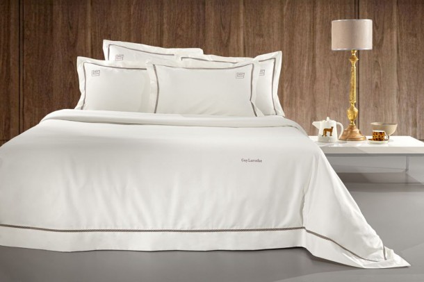 Σεντόνια Σετ 4τμχ Βαμβακoσατέν King Size Blend Taupe-Ivory 270x280εκ. Guy Laroche