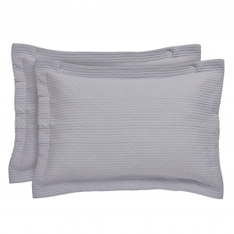 Ζεύγος Διακοσμητικές Μαξιλαροθήκες Microfiber 50x70+5εκ. Happy 9635 Grey Das Home