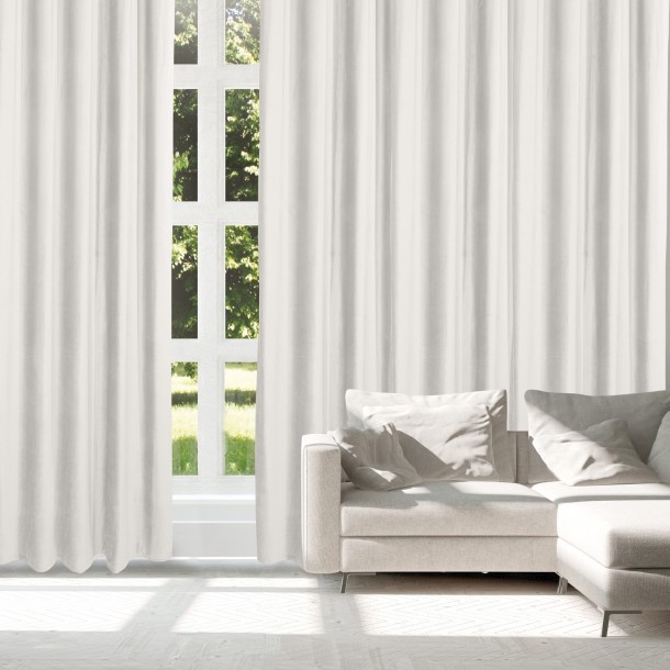 Κουρτίνα Υψηλής Σκίασης Με Τρούκς Polyester 140x270εκ. Curtain Line 2226 Κρεμ Das Home