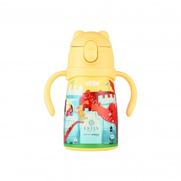 Θερμός Παιδικό Ανοξείδωτος Με Καλαμάκι 300ml-7,3x13x16,5εκ. Fortress Dragon Save The Aegean Bubble Bottle Estia 01-33217